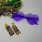 Mardi Gras Beaded Dangle Earrings for Women by 4E's Novelty - Festival Accessories and Fashion Jewelry